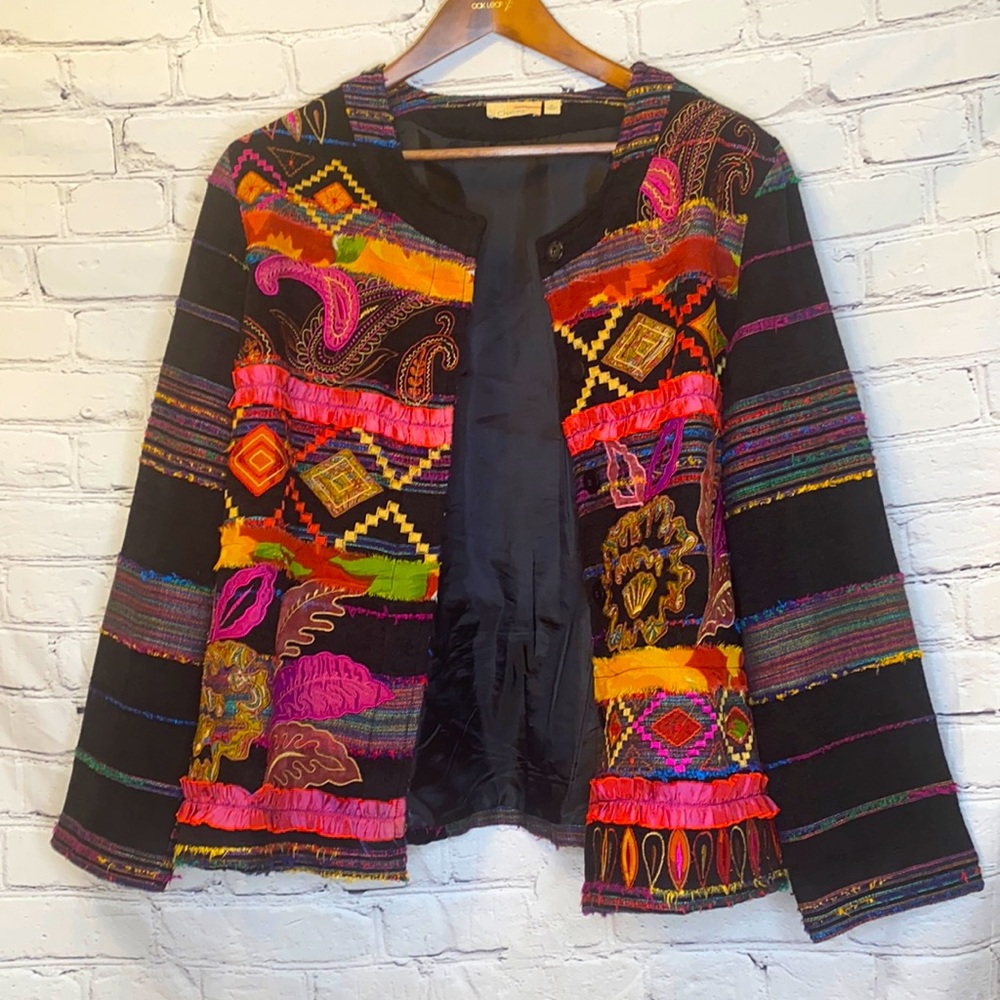 AWESOME Navajo Choices Quilted Patchwork Jacket Size XL